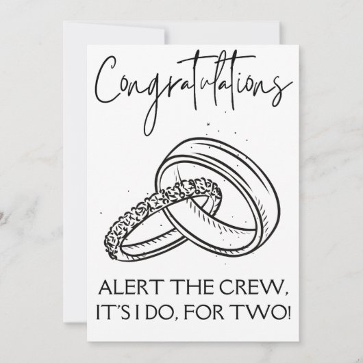 婚約おめでとうカード 招待状 (正面)