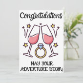 婚約おめでとうカード 招待状 (スタンド正面)