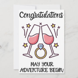 婚約おめでとうカード 招待状