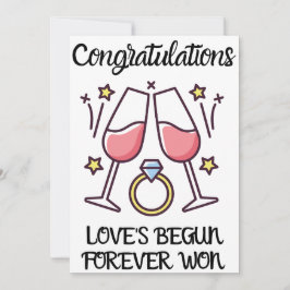 婚約おめでとうカード 招待状