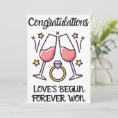 婚約おめでとうカード 招待状 (スタンド正面)