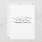 婚約おめでとうカード 招待状 (裏面)