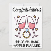 婚約おめでとうカード 招待状 (正面)