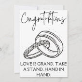 婚約おめでとうカード 招待状 (正面)