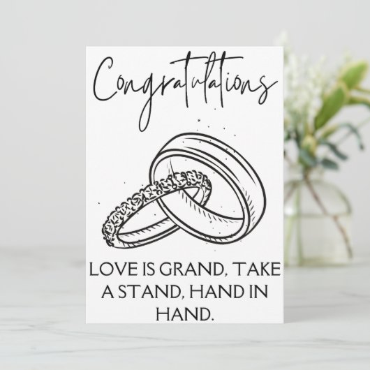 婚約おめでとうカード 招待状 (スタンド正面)