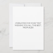 婚約おめでとうカード 招待状 (裏面)