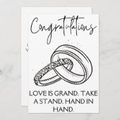 婚約おめでとうカード 招待状 (正面/裏面)