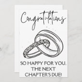 婚約おめでとうカード 招待状 (正面/裏面)