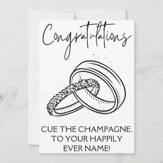 婚約おめでとうカード 招待状 (正面)