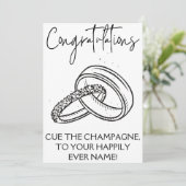 婚約おめでとうカード 招待状 (スタンド正面)