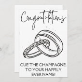 婚約おめでとうカード 招待状 (正面/裏面)