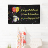 婚約おめでとうパーティー 横断幕 (インサイチュ)