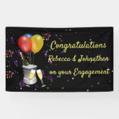 婚約おめでとうパーティー 横断幕 (横)