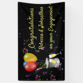 婚約おめでとうパーティー 横断幕 (縦)