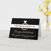 婚約おめでとう個人折り畳みグリーティングカード カード (黄色い花)