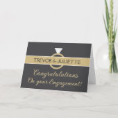 婚約おめでとう個人折り畳みグリーティングカード カード (正面)