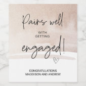 婚約おめでとう結婚ギフトW ワインラベル (シングルラベル)