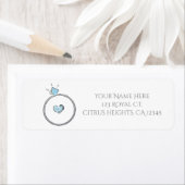 婚約お洒落リングや輪ブライダルシャワー招待 ラベル (インサイチュ)