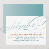 婚約お祝いパーティーの招待状 招待状 (正面/裏面)