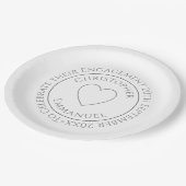 婚約お祝いパーティー紙プレート ペーパープレート (アングル)