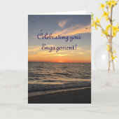 婚約お祝い、折り畳みグリーティングカード カード (黄色い花)