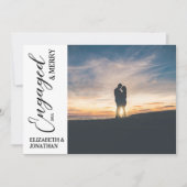 婚約したおよびメリーカップル写真 シーズンカード (正面)