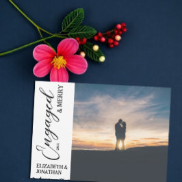 婚約したおよびメリーカップル写真 シーズンカード