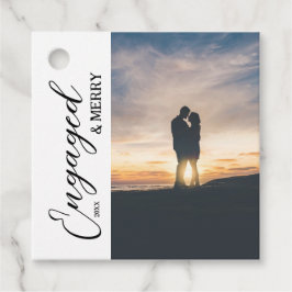 婚約したおよびメリーカップル写真 フェイバータグ