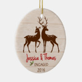 婚約したでパーソナライズなオーナメント セラミックオーナメント (右)