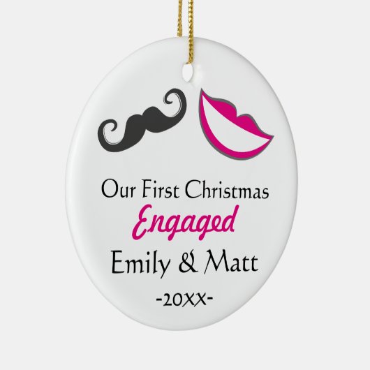 婚約したなおもしろいな初めてのクリスマス セラミックオーナメント (右)