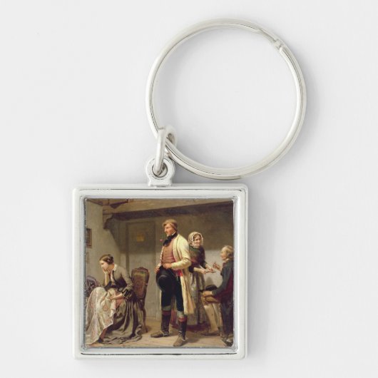 婚約したなカップルへのトースト キーホルダー (正面)