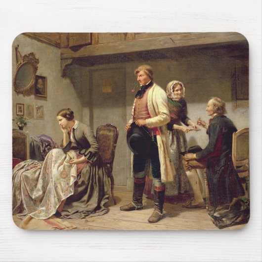 婚約したなカップルへのトースト マウスパッド (正面)