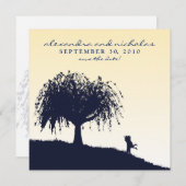 婚約したな容認のセーブ・ザ・デート案内(モモ) セーブザデート (正面/裏面)