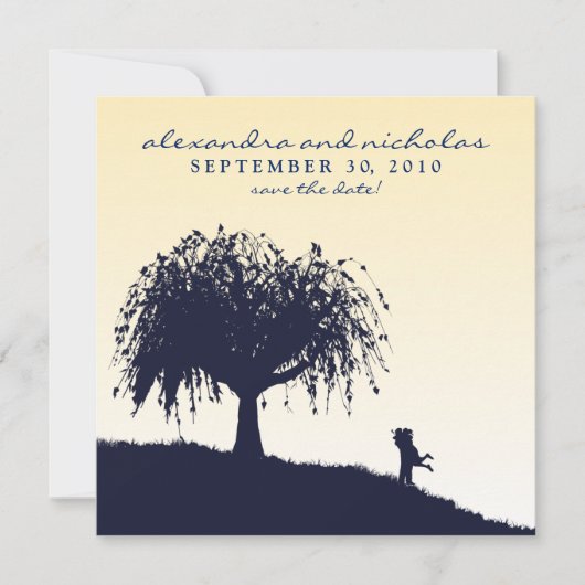 婚約したな容認のセーブ・ザ・デート案内(モモ) セーブザデート (正面)