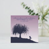 婚約したな容認のセーブ・ザ・デート案内: 紫色 セーブザデート (スタンド正面)