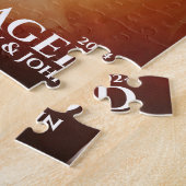 婚約したエレガントミニマルモダンPhoto ジグソーパズル (側面)