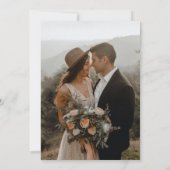 婚約したエレガント金ゴールド黒フォト婚約パーティ 招待状 (裏面)