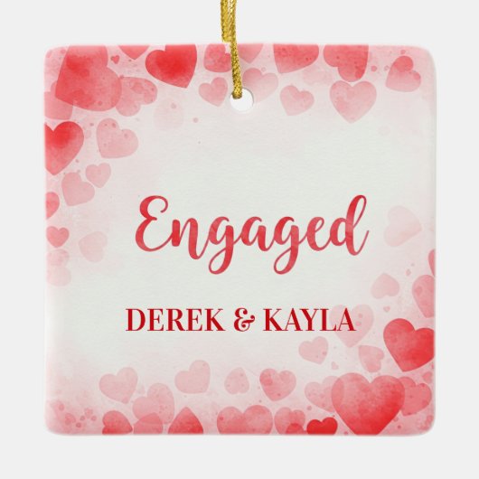 婚約したオーナメント セラミックオーナメント (正面)