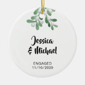 婚約したカスタム セラミックオーナメント (正面)