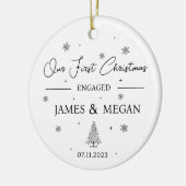 婚約したクリスマスカスタム婚約記念 セラミックオーナメント (左)