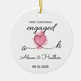 婚約したクリスマス装飾、初めてのクリスマス セラミックオーナメント