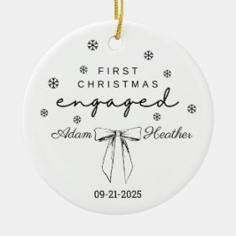 婚約したクリスマス装飾、初めてのクリスマス セラミックオーナメント