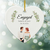 婚約したクリスマス記念結婚祝の日 セラミックオーナメント