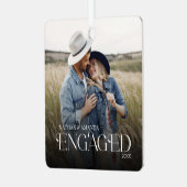 婚約したミニマルモダンPhoto メタルオーナメント (正面左)