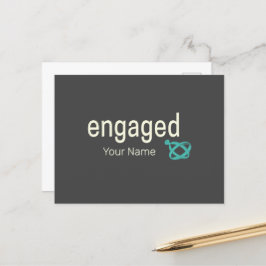 婚約したリングや輪カップルのバチュラーパーティま結婚たは シーズンポストカード