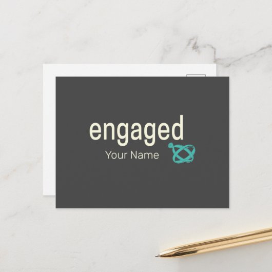 婚約したリングや輪カップルのバチュラーパーティま結婚たは シーズンポストカード (正面/裏面インサイチュ)