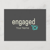 婚約したリングや輪カップルのバチュラーパーティま結婚たは シーズンポストカード (正面)