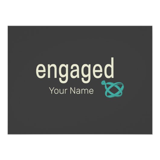 婚約したリングや輪カップルのバチュラーパーティま結婚たは ポスター (正面)