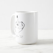 婚約したリングや輪フィンガーマカスタムグ婚約結婚ズ コーヒーマグカップ (正面左)