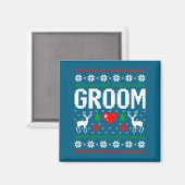 婚約した夫婦のクリスマス　ダサい マグネット (正面/裏面)